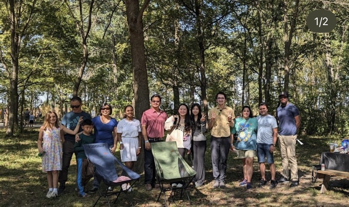 Belle Li supporting Purdue students during a PALDT community event