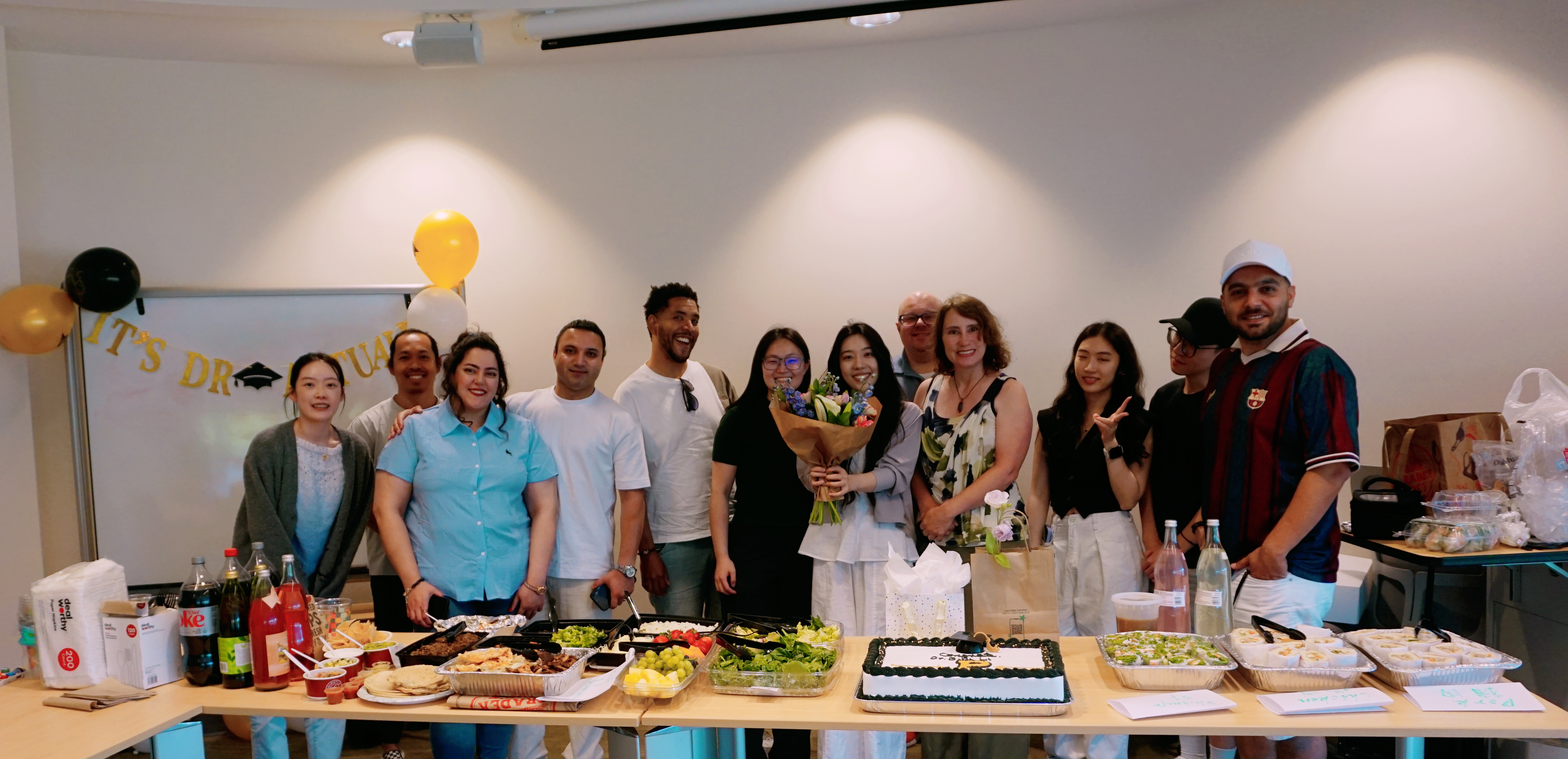 Ph.D. graduation group photo